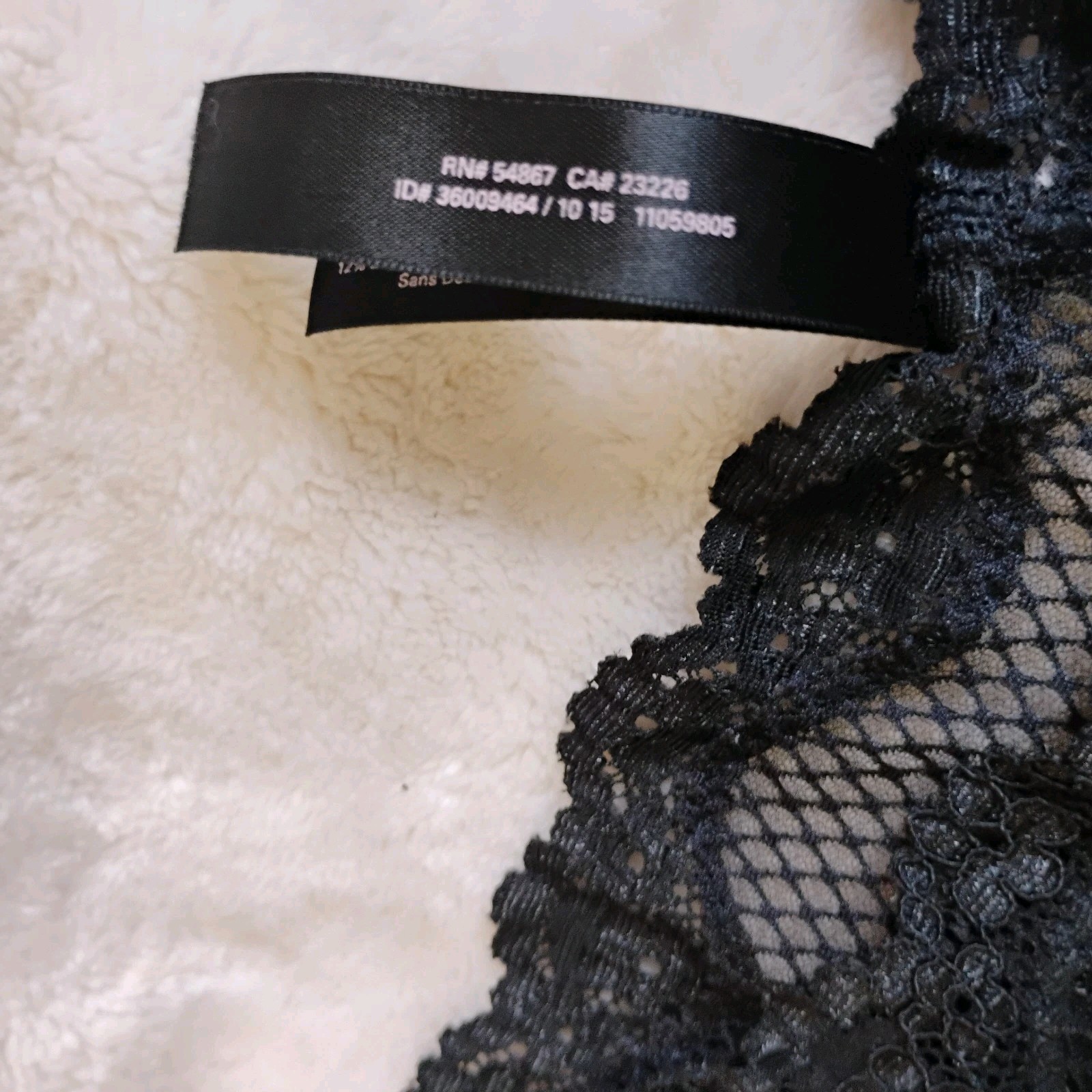 Victoria’s Secret Black Mesh Fishnet Cheeky Panty Size M 2015 Lace Ruffles