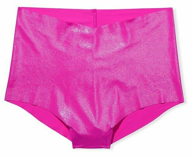 XXL Fuschia SHIMMER NO SHOW Edge Victorias Secret High Waist Midi Brief Pantie