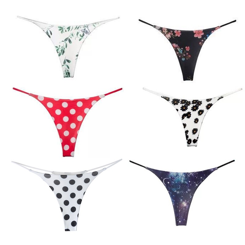 6 Pack Lot Womens Sexy Panties Thongs G String Bikinis Brief Lingeries Underwear