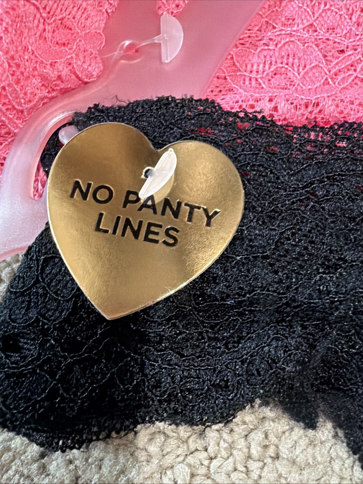 Juicy Couture 5pk Multicolor Rhinestone Logo Lace Thongs. Sz M. NWT!