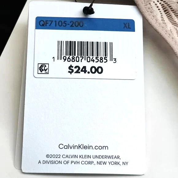 Calvin Klein Sheer Marquisette Lace High Leg Tanga Panty Cedar Size XL