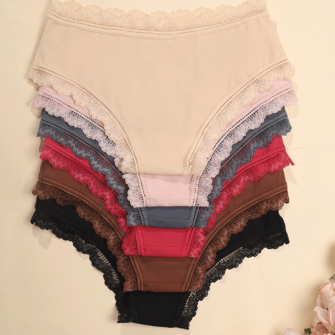 6 PCS Sexy Ladies Womens Lace Panties Briefs Underwear Bikinis Lingeries