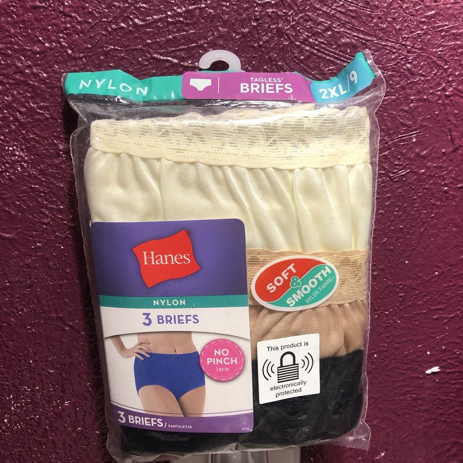 New Hanes Women’s Plus 2XL/9 Nylon Brief – 3-Pack
