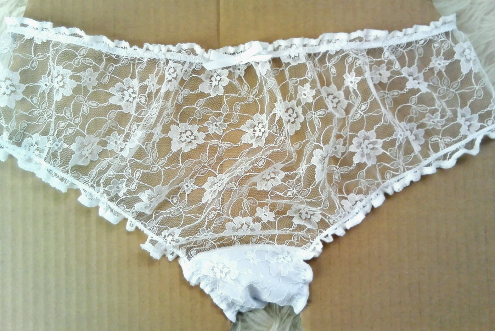 🌸MADE TO ORDER* ” See Through” full Lace SISSY Knickers*Any colour.Any size..🌸