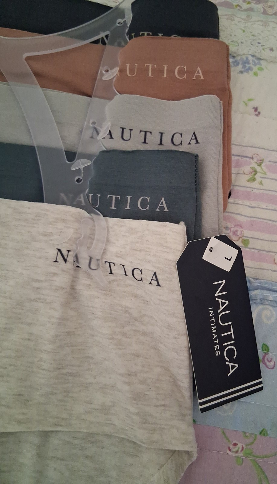 NAUTICA WOMEN’S COTTON BLEND PANTIES UNDERWEAR 5 PACK SIZE LARGE NWT + 🎁