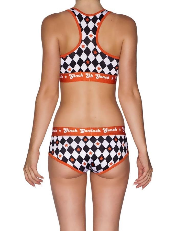 Ginch Gonch Women’s Backstage Pass Boyfriend Briefs Diamond Print