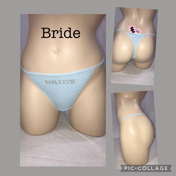 Cotton Sisters “Bride” Size Medium Thong Panty. New With Tags
