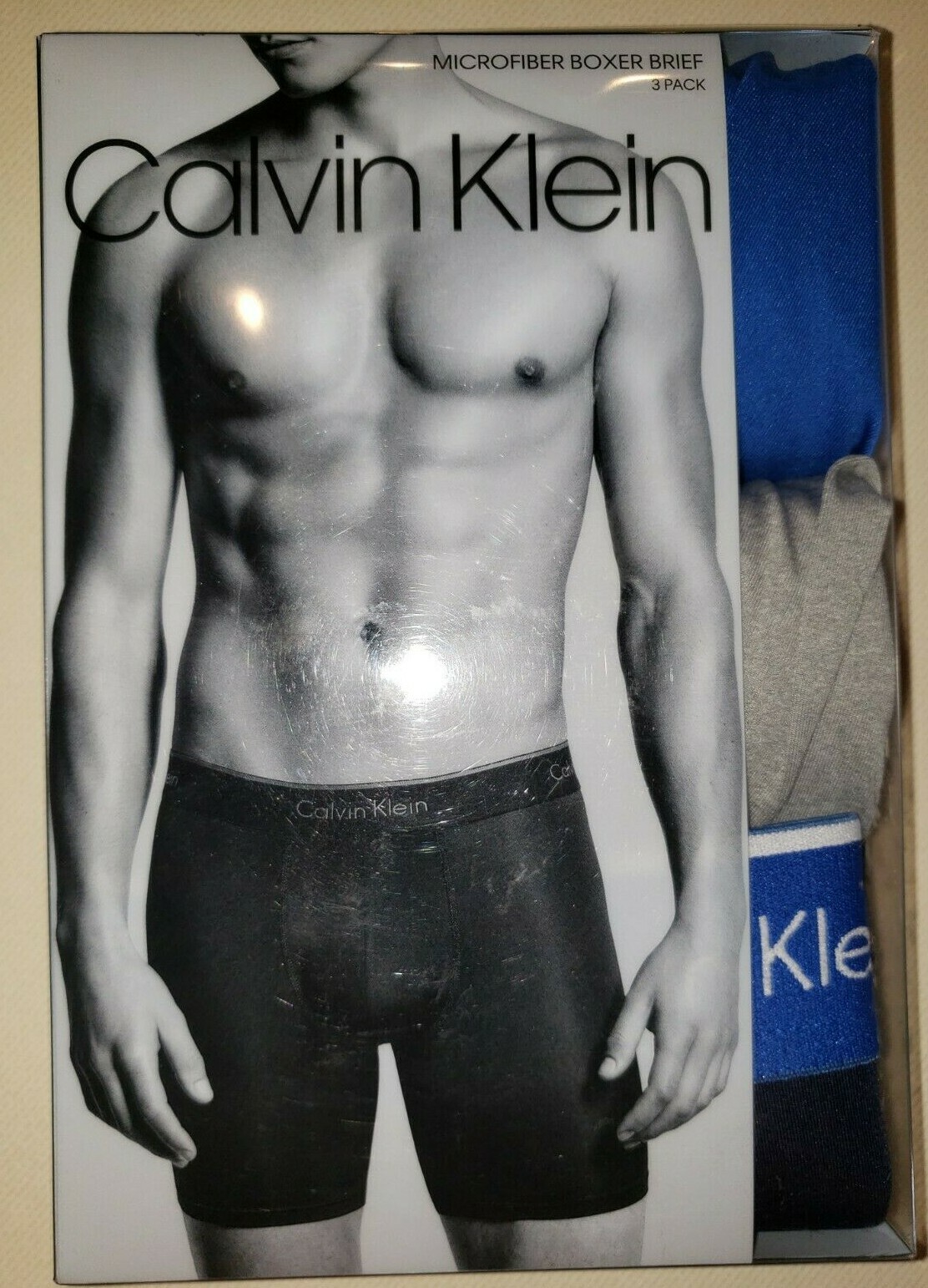CALVIN KLEIN NEW NIB UNDERWEAR size SMALL MSRP 42.50 BLUE GRAY BLACK BOXER BRIEF