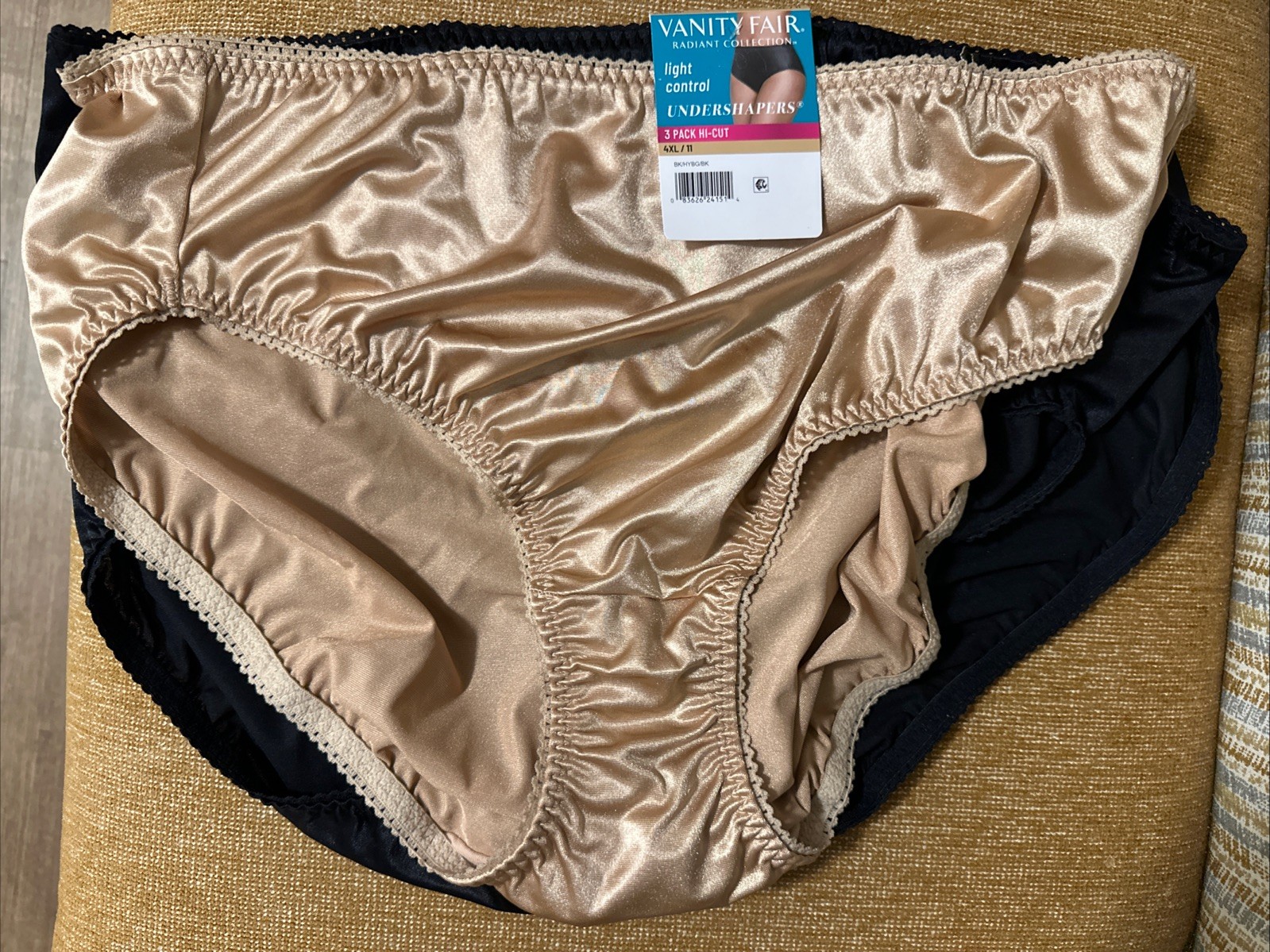 Vanity Fair Radiant Collection Undershapers Underwear-6 pair Black + 4XL/11 NWT