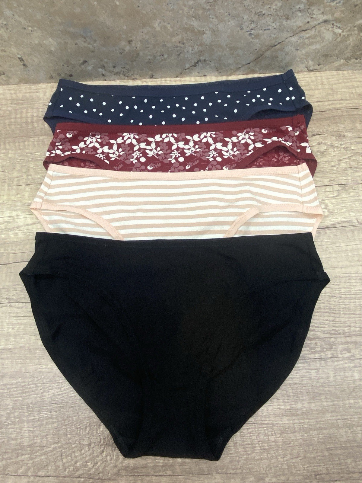 Pact Organic Cotton Boyshorts Briefs 4 Pack Women’s Size M Color Mix