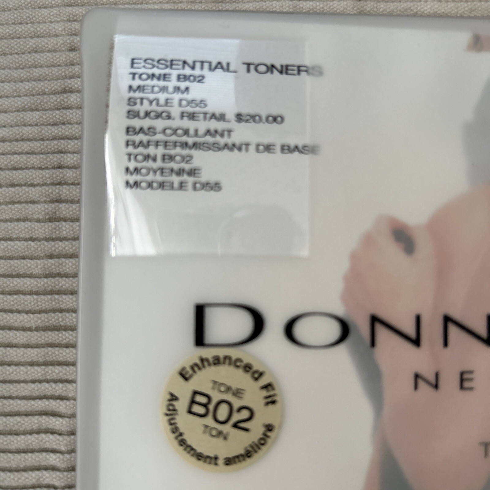 DonnaKaran Nude Bass Collant Raffermissant Tone BO2 Moyenne Modele D55 Sz M