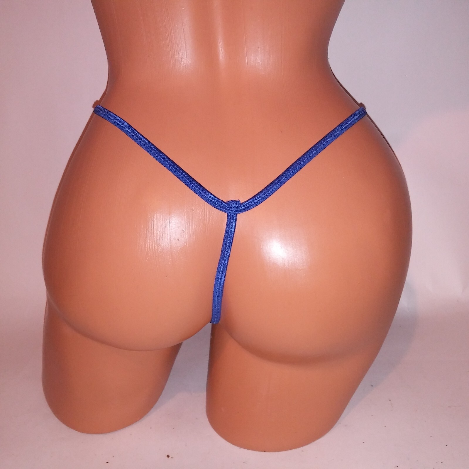 Passion Forever Panty Thong Purple Blue Solid Sheer V String New Without Tags *