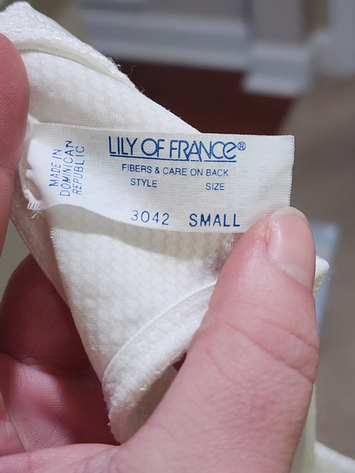 Lily Of France Textured White Thong 3042 Women’s Size Small