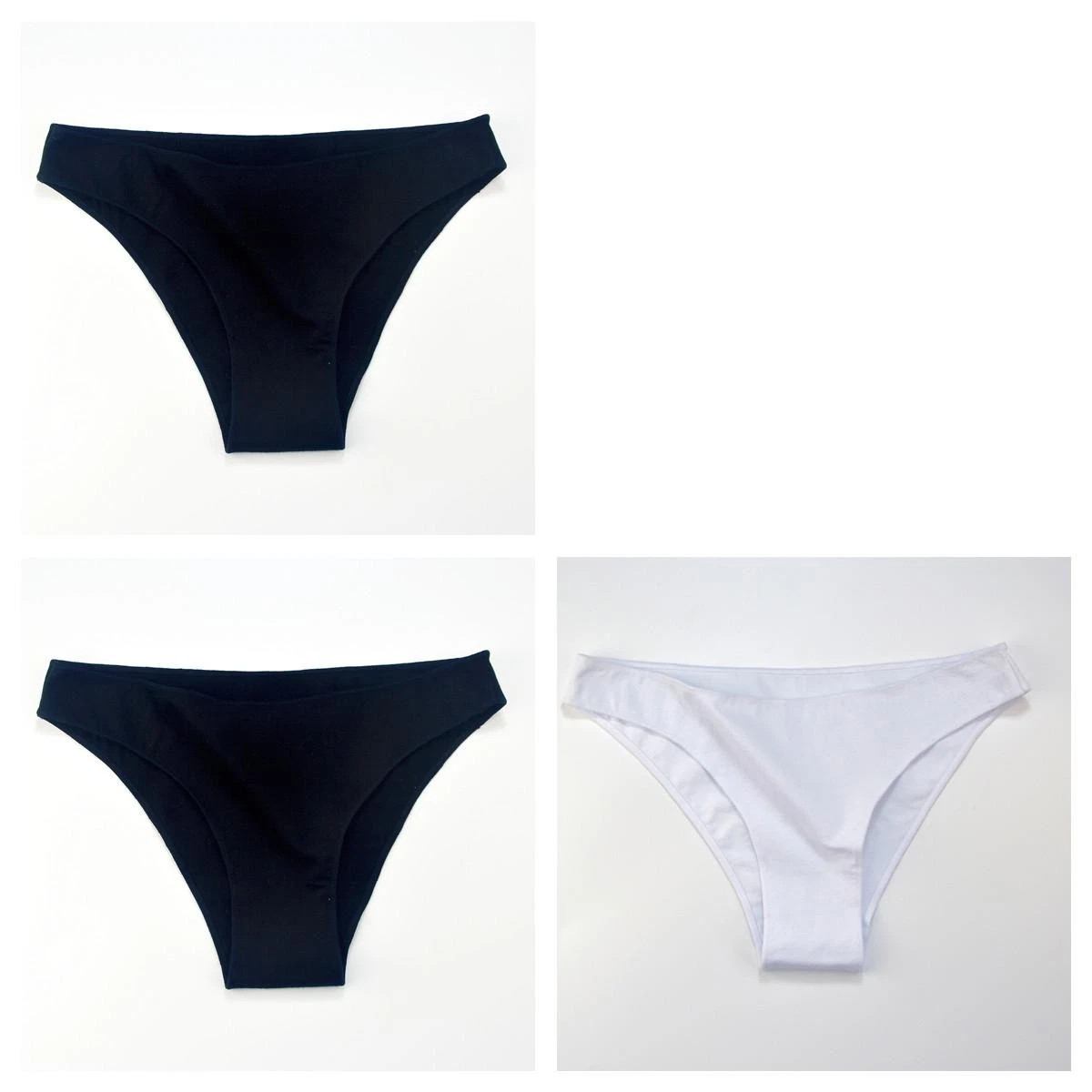 3pcs/set Women Cotton Briefs Low Waist Panties Comfort Breathable Underwear Soli