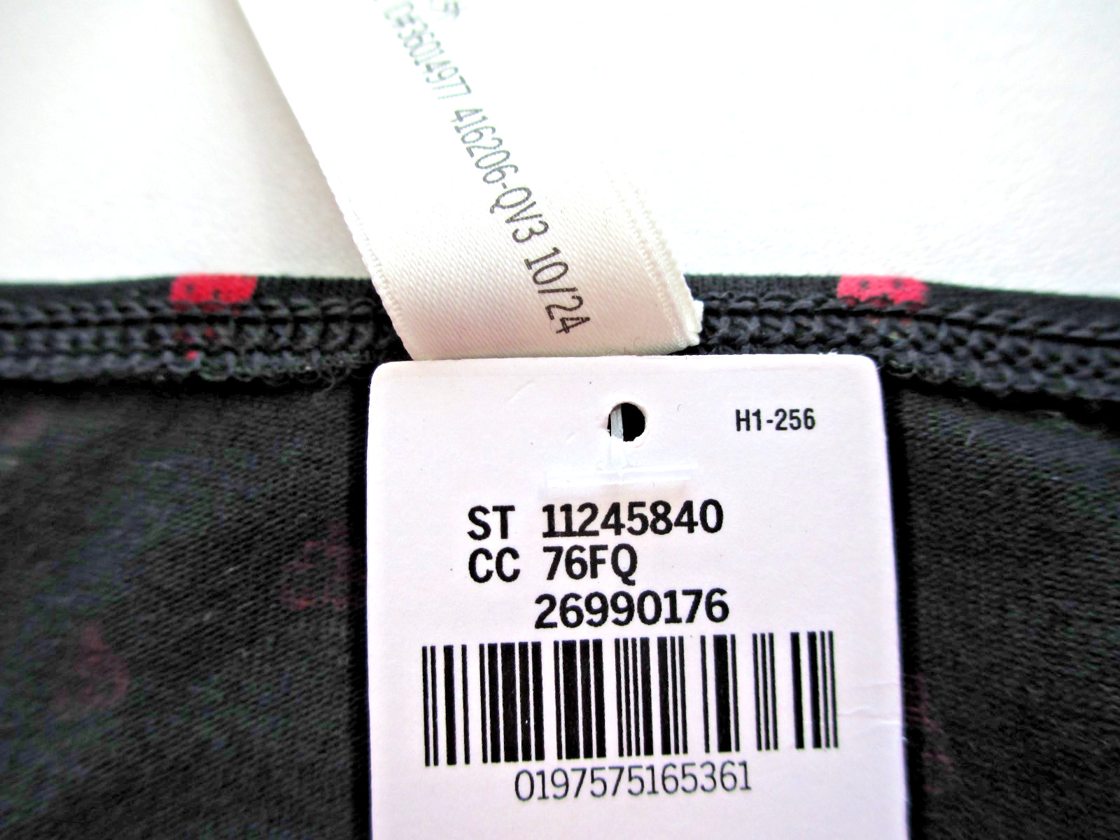 VICTORIA’S SECRET PINK Cotton Logo High Leg Thong Panty S M L Black Strawberries