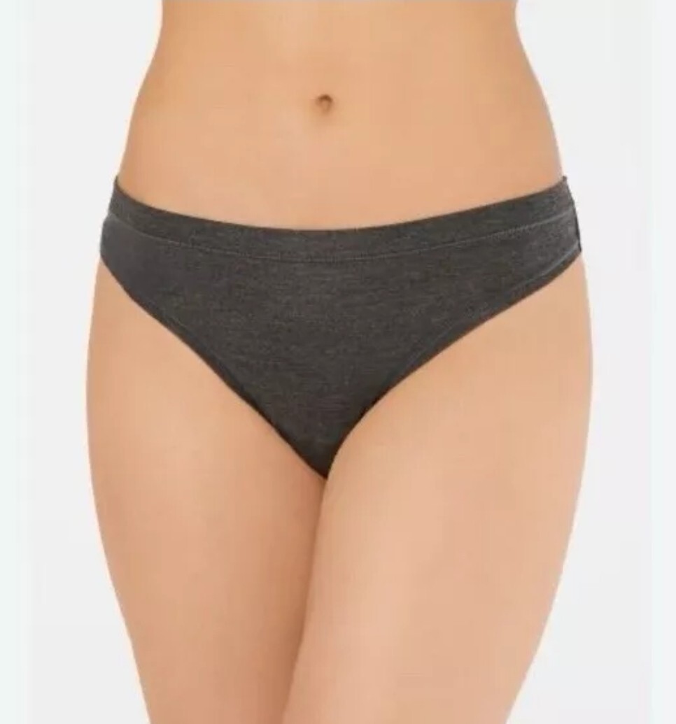 Alfani Ultra Soft Mix and Match Thong Underwear, Charcoal Grey, 2XL