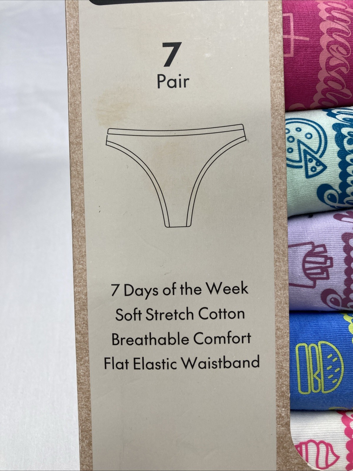 7 Pair No Boundaries Size 3XL (22) mid rise, thongs Women’s factory sealed