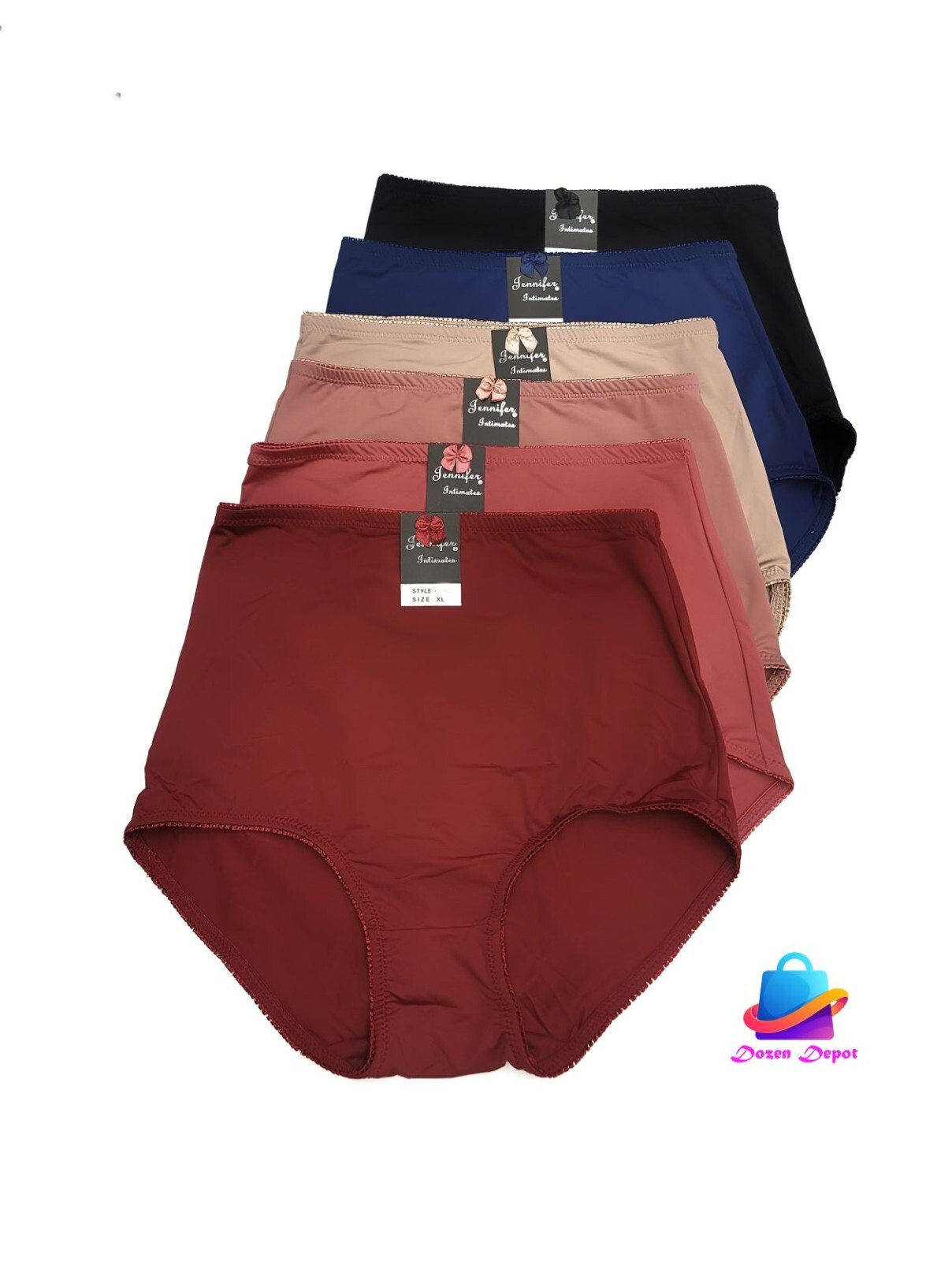 Plus Women Full Coverage High Waist Tummy Control Microfiber Girdle Brief Panty