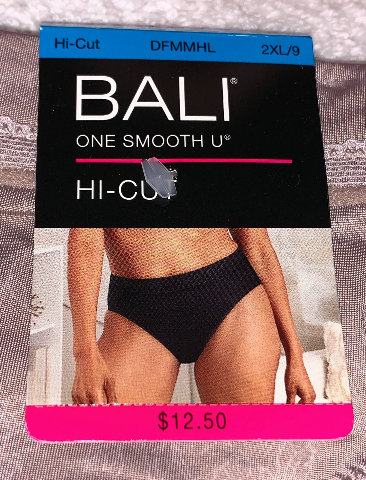 BALI One Smooth U Modern Microfiber Evening Blush Hi Cut Panty Womens XL 8 2XL 9