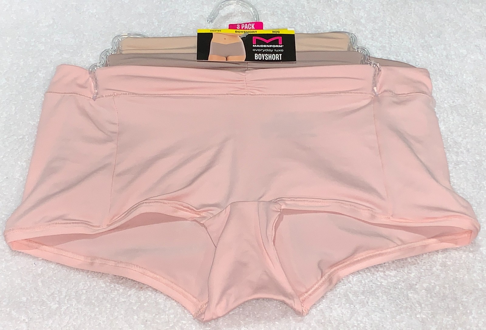 MAIDENFORM Everyday Luxe Stretch Micro 3 Pk Boyshort Panty Womens Sz M L XL