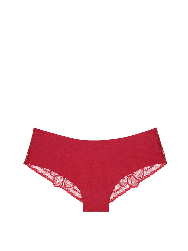 Victoria’s Secret PINK No-Show Lace Back Cheekster Panty Deep Red