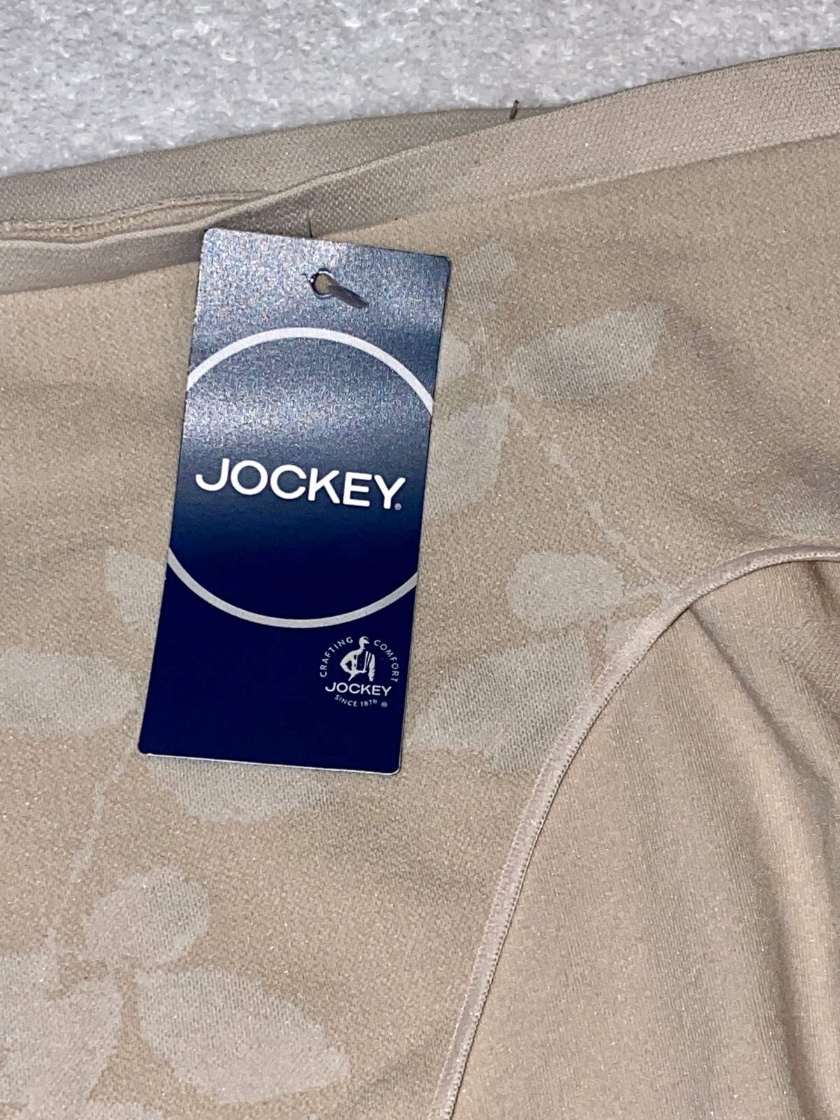 JOCKEY EcoComfort Dusty Sands Nude Floral Leaf Hi Cut Panty Womens 10 3XL 2621