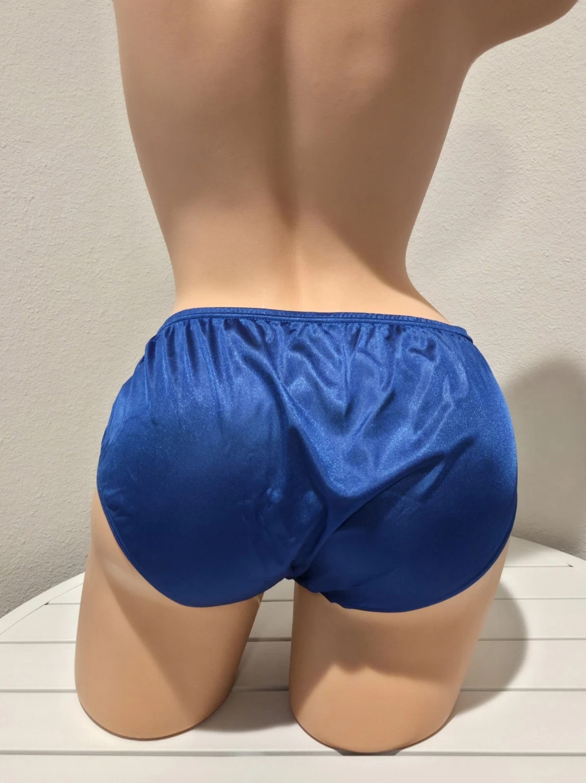 Shadowline Bikini Panty Shiny Nylon Full Cut Sz 6, 7, 8, 9, 10 BLUE 11032