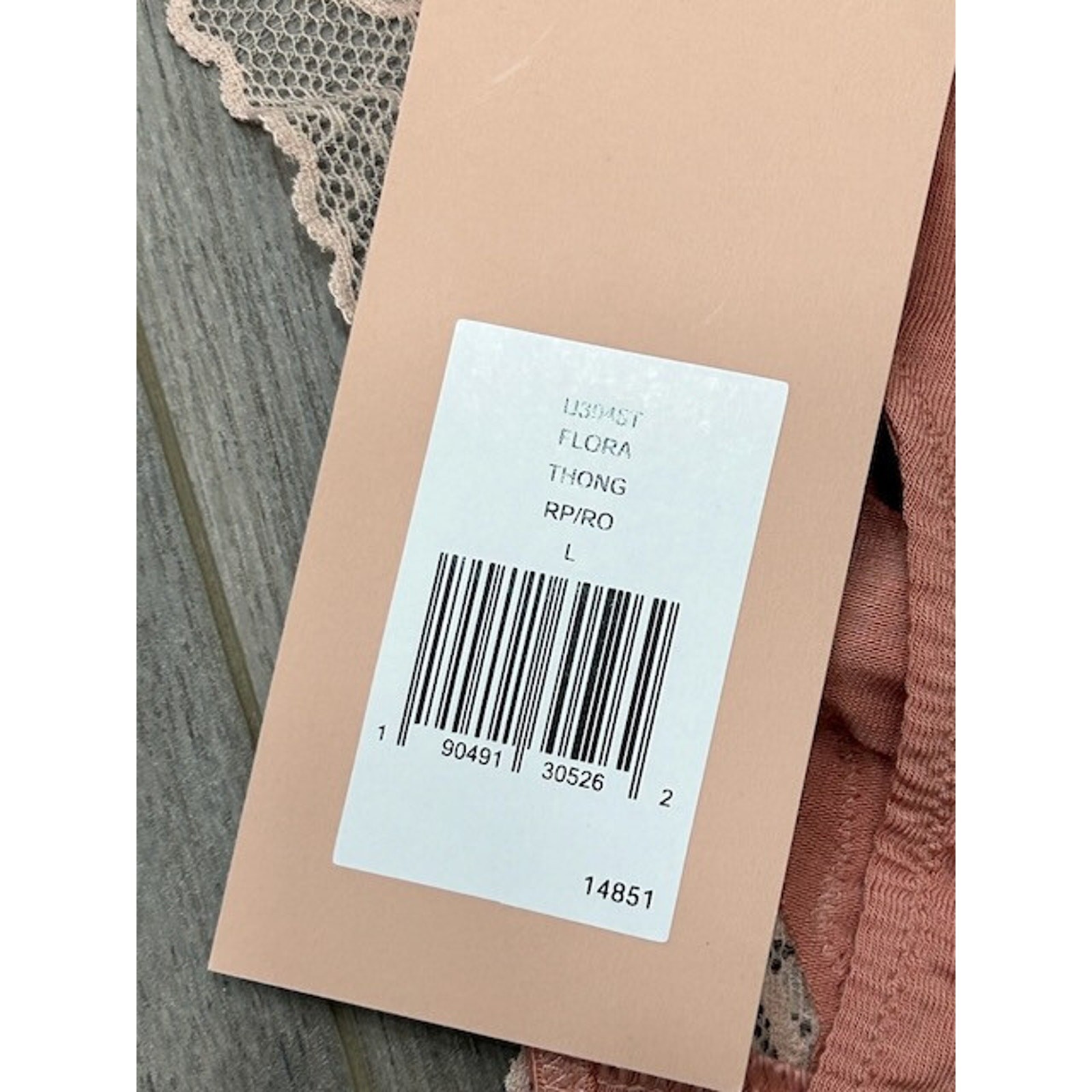 Eberjey Womens Flora Tencel Modal Thong Mid Rise Pink Rouge/Rose Size L NWT