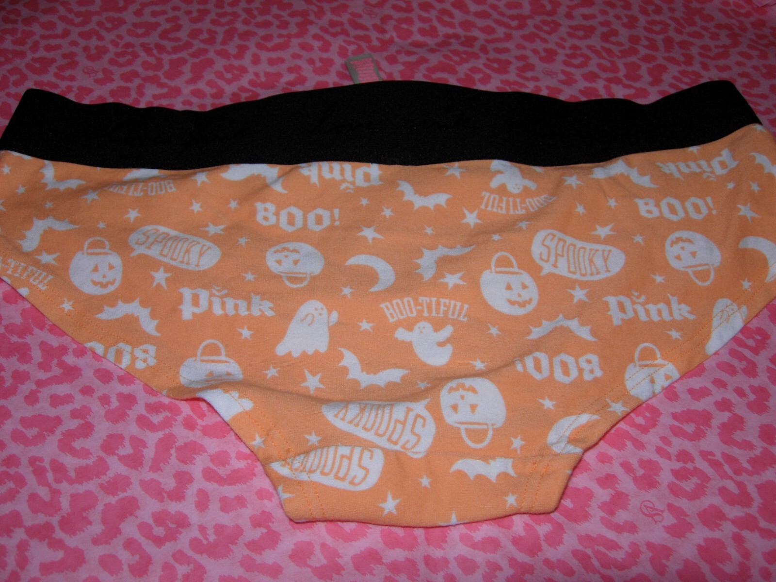 Victoria Secret PINK Hipster LOGO Classic Halloween Spooky Ghost Bat XS S M L XX