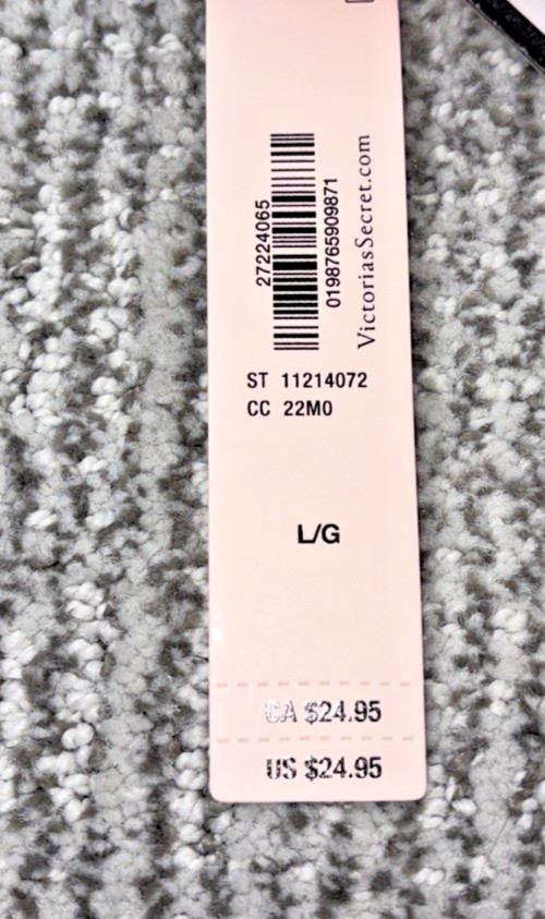 Victoria’s Secret Very Sexy NWT Large Blue Spellout Shine Strap Thong Panty
