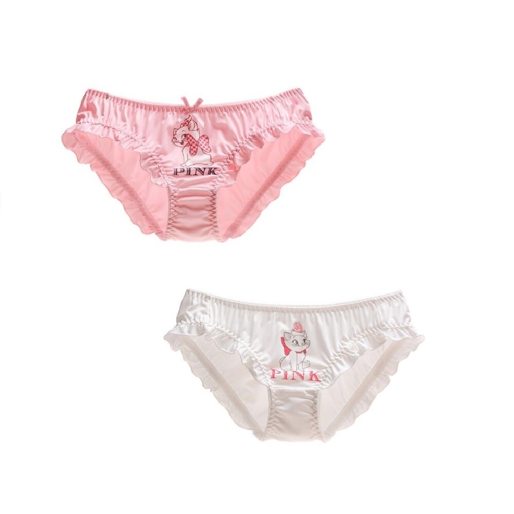 2PCS Womens Cartoon Knicker Anime Panties Cosplay Ruffle Briefs Bikini Underwear