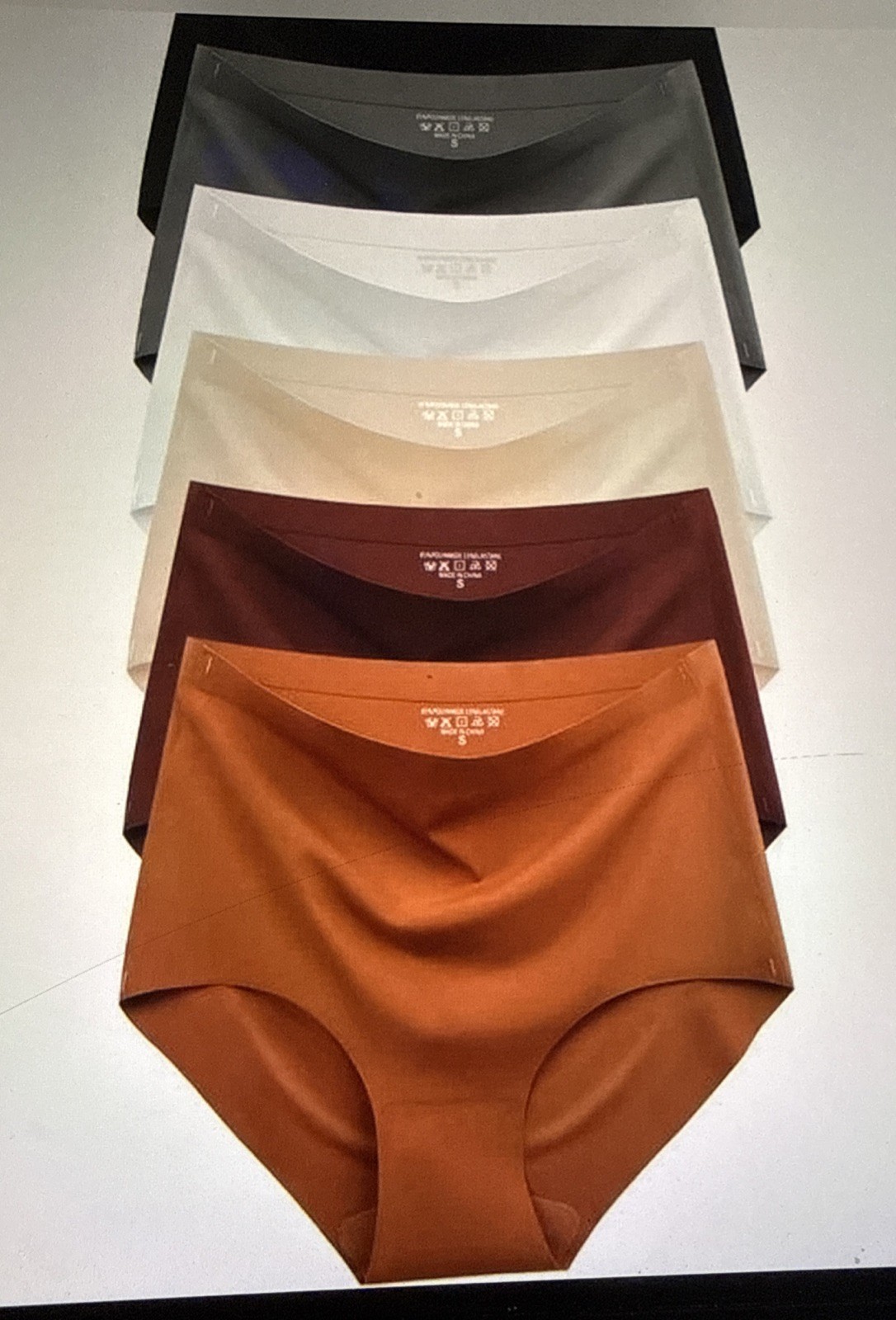 Cuweni Womens Underwear Seamless High Waist Briefs XL No Show Breathable 6 Panty