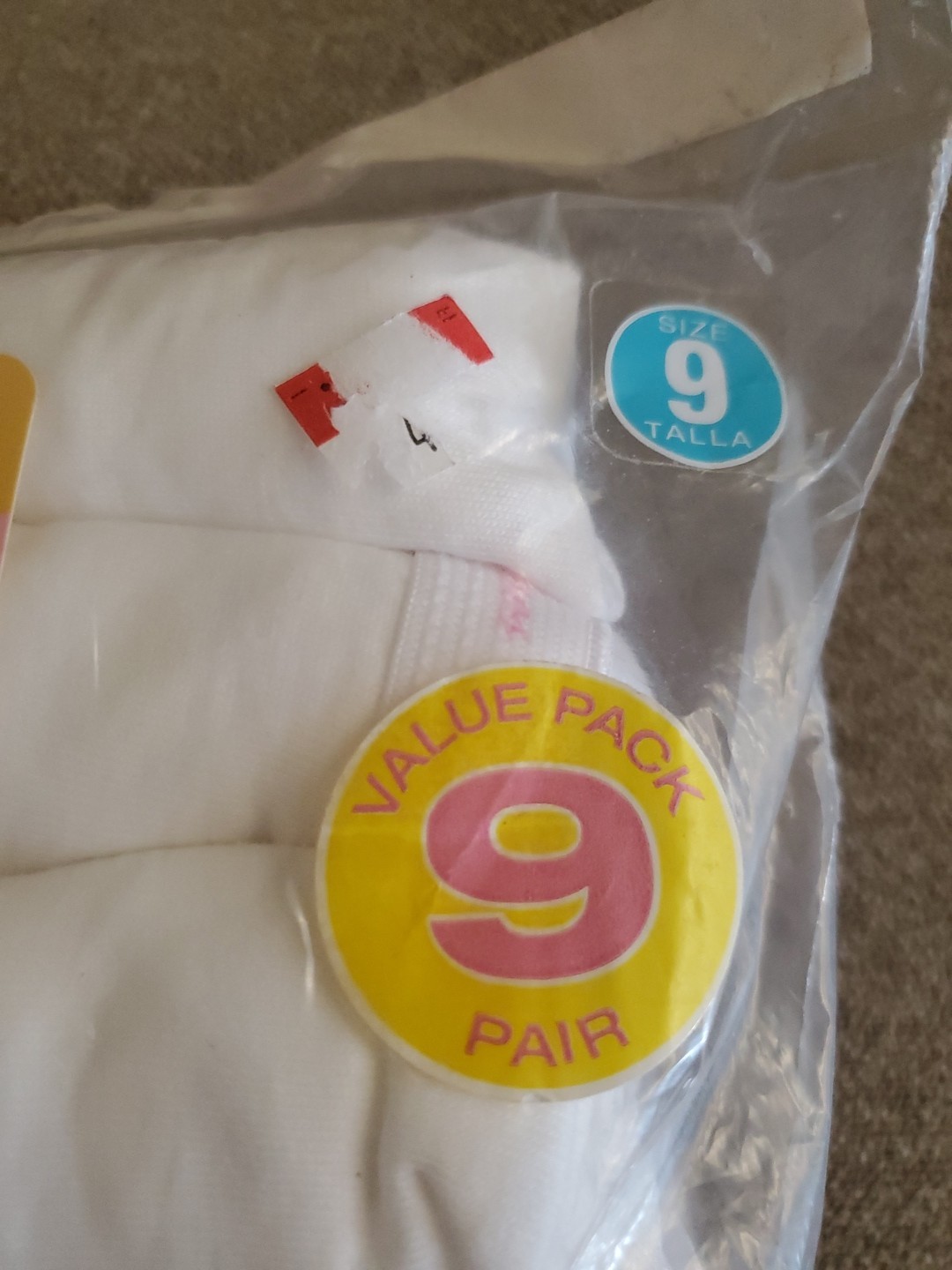 New/Sealed Vintage Women’s Hanes Cotton Briefs Pack Of 9 Classic White Size 9