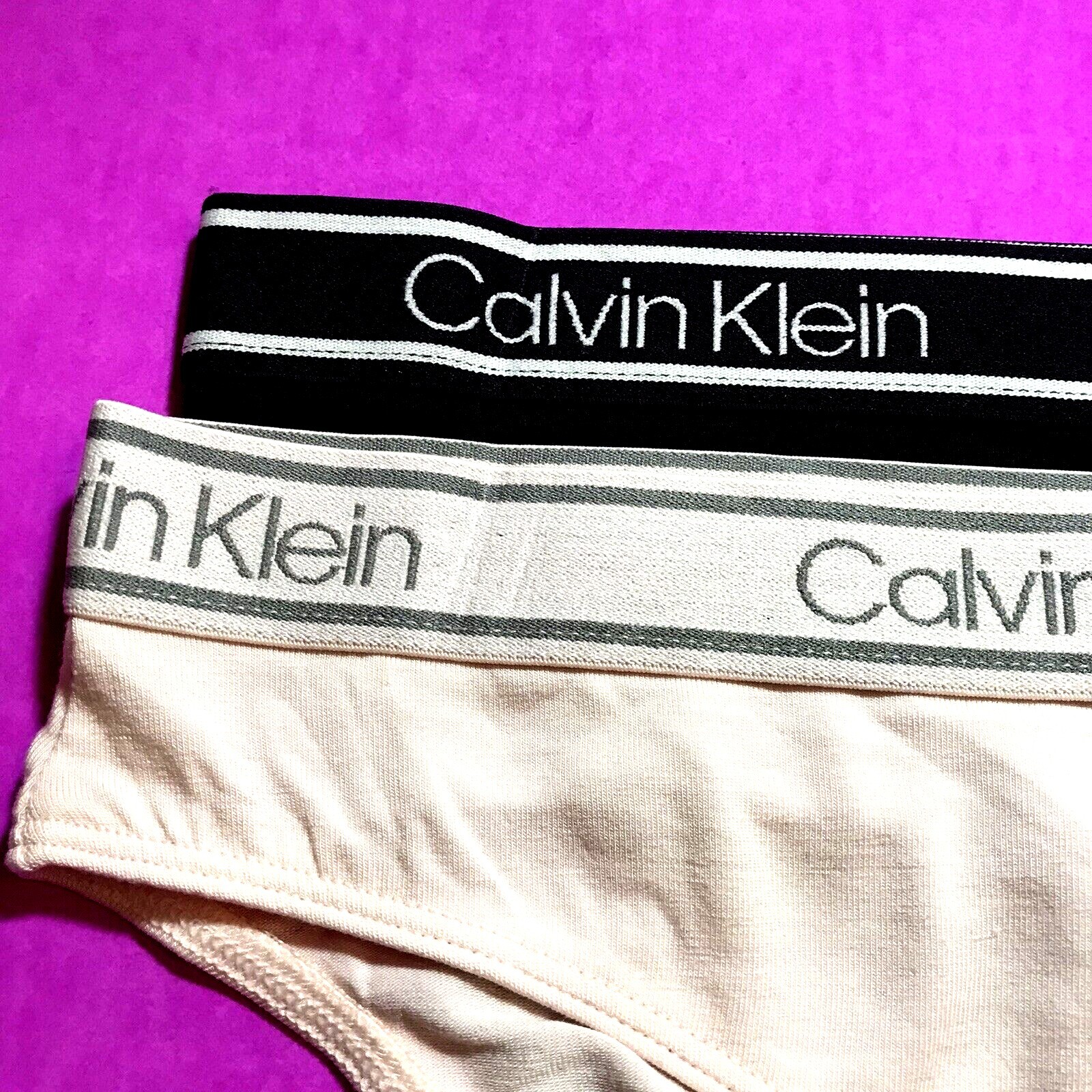 Calvin Klein SMALL Bikini Women’s Cotton Panties -2 Pack-Viscose Cotton Blend