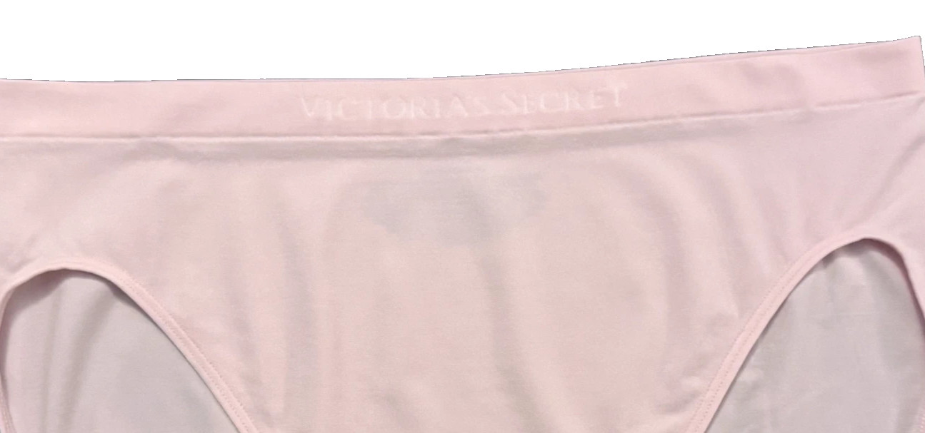 S Lt Pink SEAMLESS NO SHOW FULLCOVER Victorias Secret High Leg Waist Brief Panty