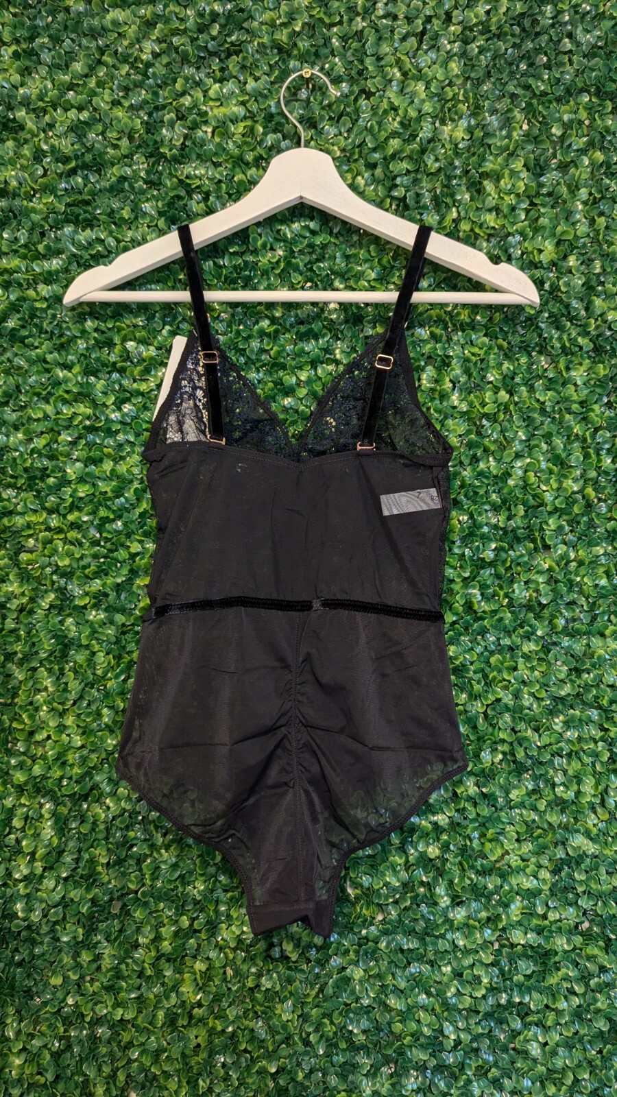 Simone Perele 1E3 Scenario Bodysuit with Tanga, Black XS NWTS