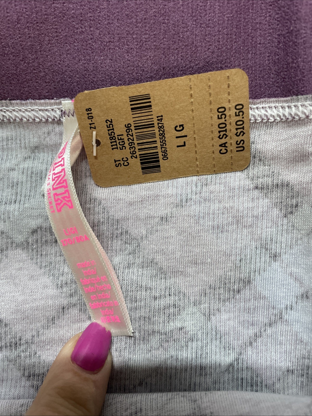 NEW 2021 Victoria Secret PINK Low Rise Boyshort Wide Logo Band Panty L Plaid