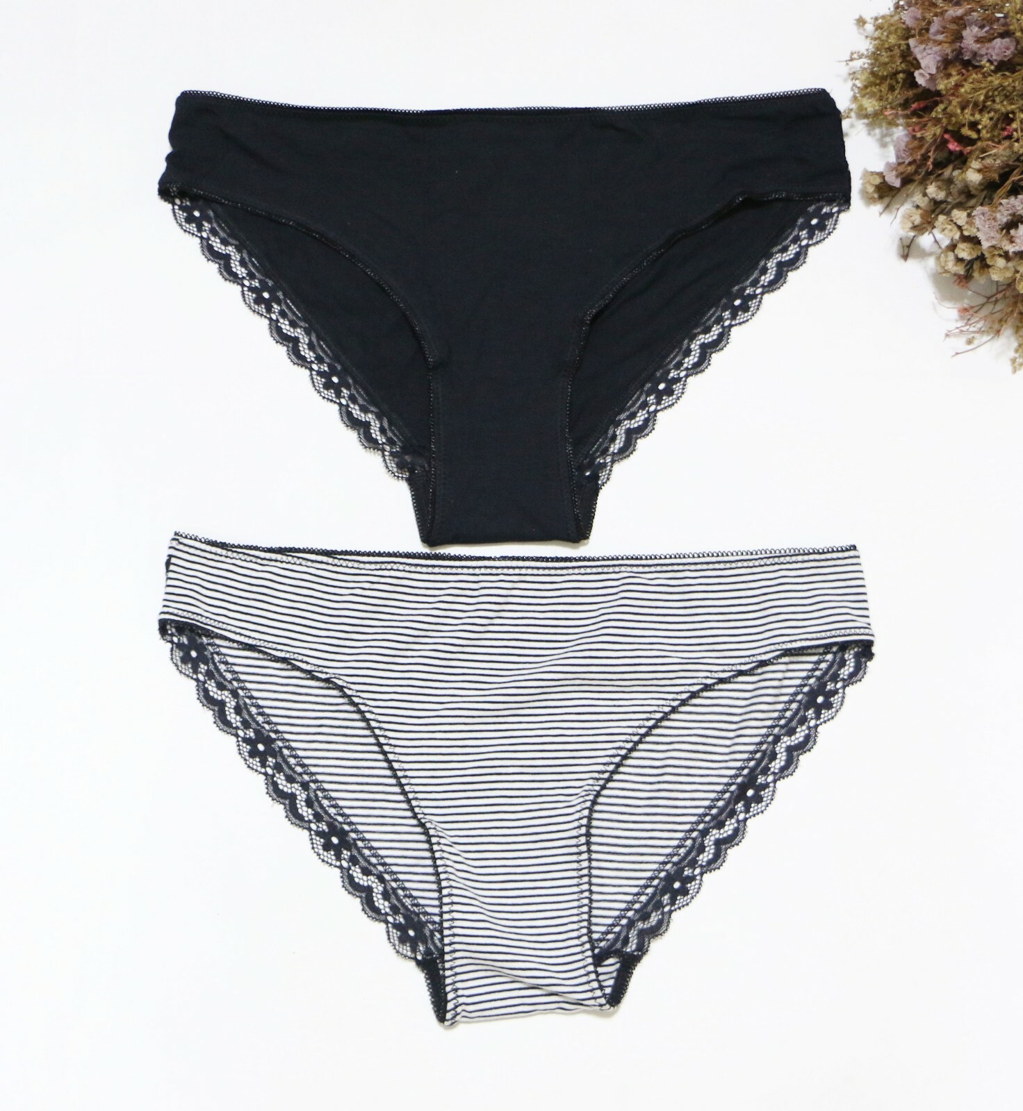 Women Sexy Briefs Cotton Striped&Solid underwear High cut bikini Knickers S-XXL
