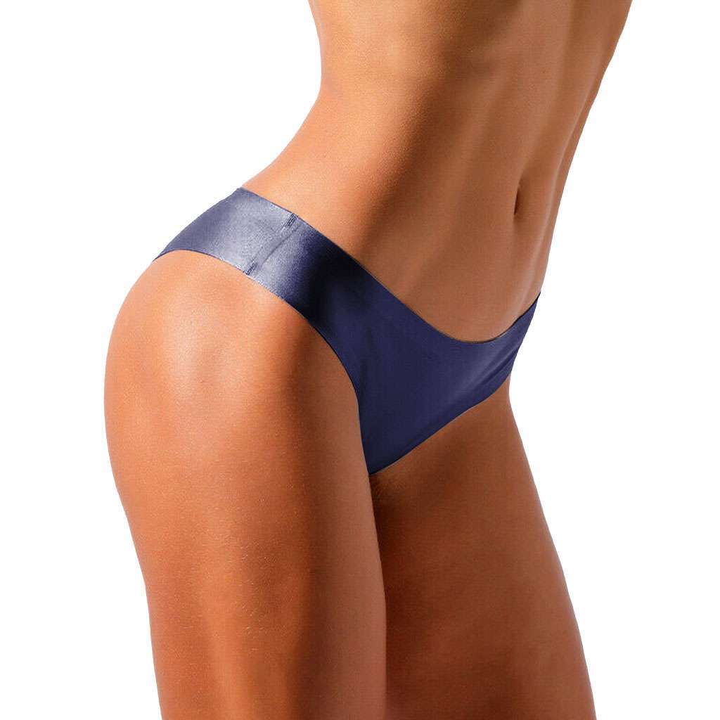 Women Ice Silk Underwear Panties Thong Briefs G-string Lingerie Seamless Thongs