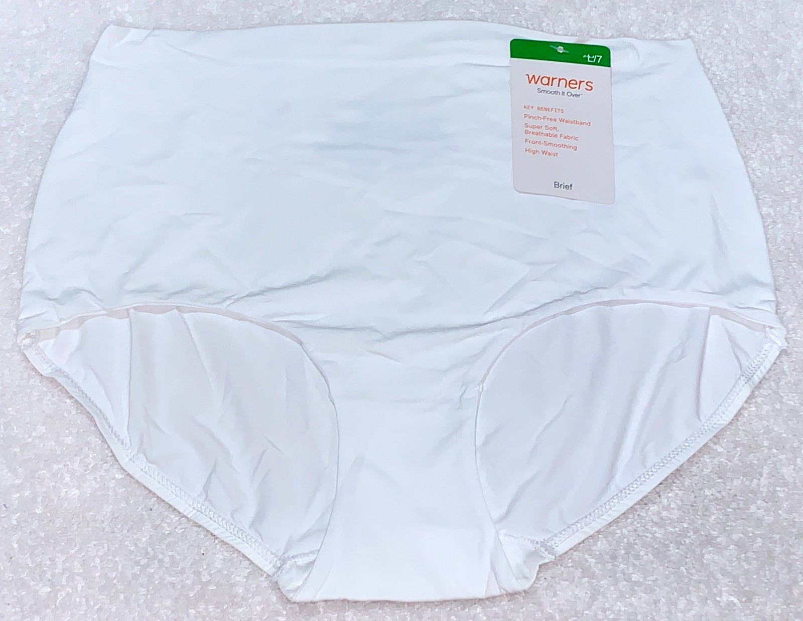 WARNERS Smooth It Over White Modern Brief Panty Womens Sz M 6 L 7 XL 8 2XL 9