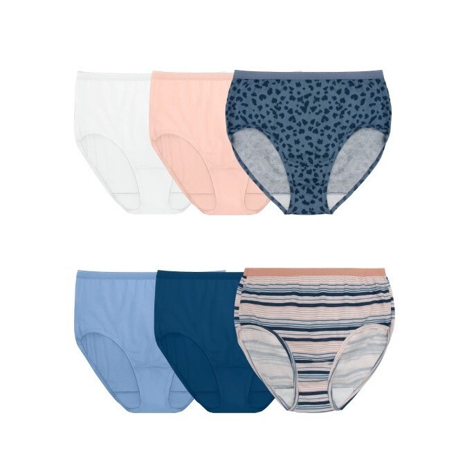 Fruit of the Loom Women’s Hipster Underwear Multipack Assorted Colors Sizes 5-9