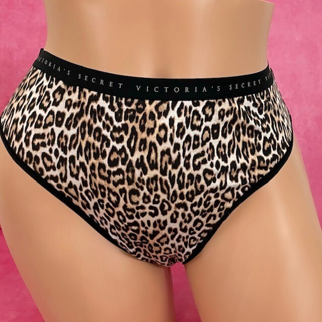 NWT Victoria’s Secret Panties High-Leg Brief Cheetah Sissy Knickers Large