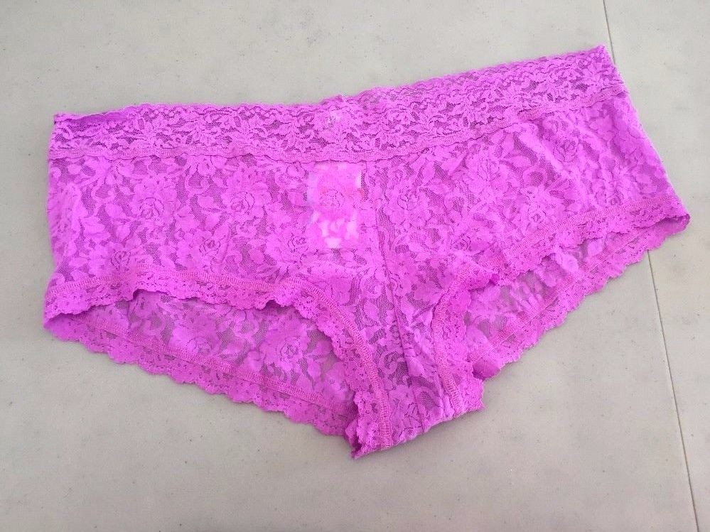 NEW! HANKY PANKY Plus 481281X Signature LACE Boyshort Panties, 3X – Berry Sweet