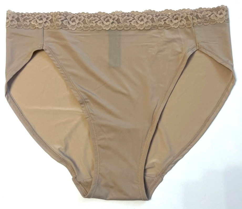 Natori SMALL Finishing Touch Lace Trim Hi Cut Brief Panty NWOT 7723365 Cafe.Bg