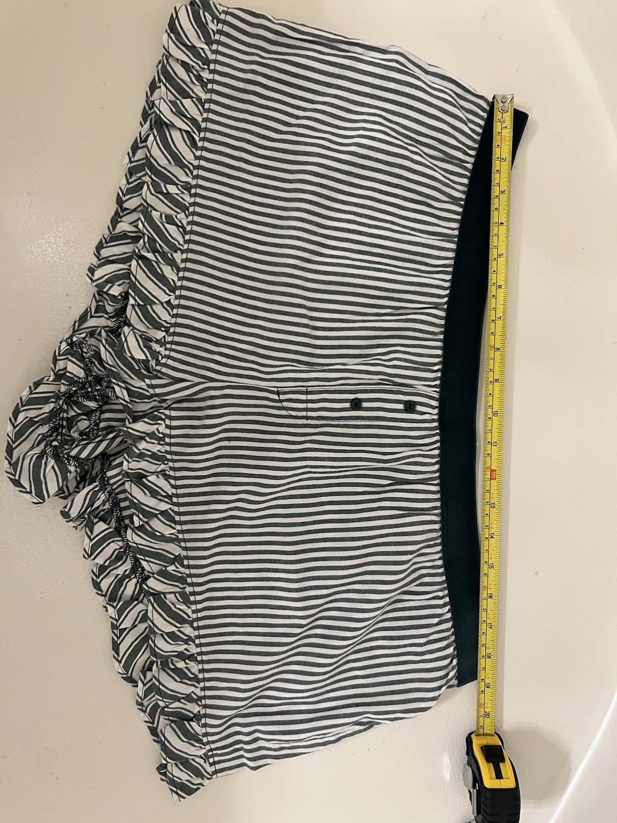 Victoria Secret Stripes & Ruffle Flannel Velvet Trim Pajama Shorts 2XL New W Tag