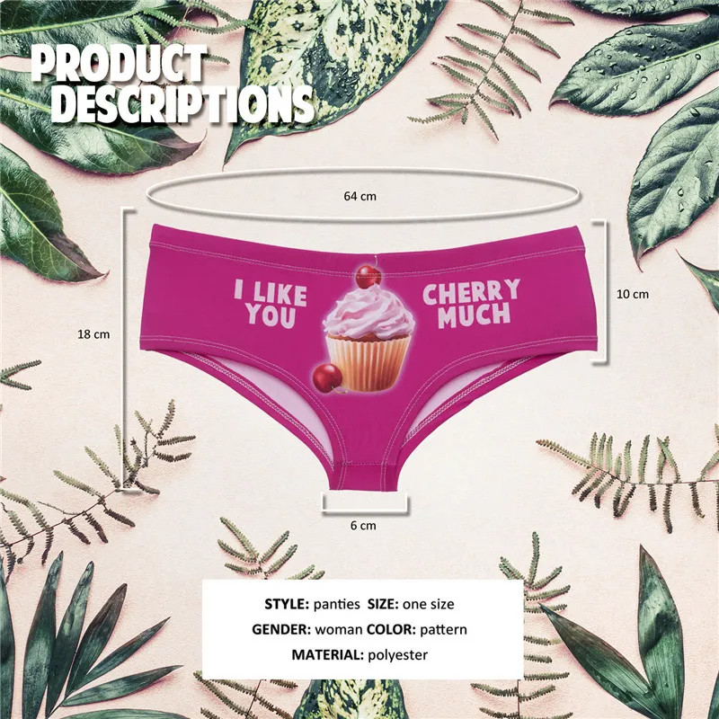 Printed Low Rise Panties Soft Stretch Breathable Briefs Comfortable Fit Wear