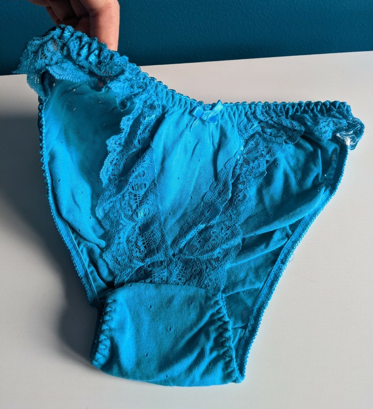 Vintage UNBRANDED String Bikini Panties 90s VTG Medium Cotton/Poly NOS NWOT