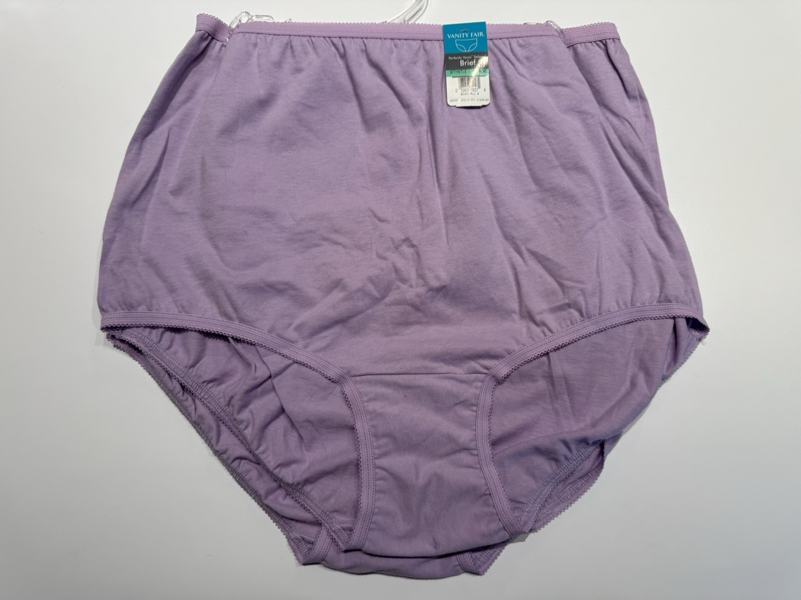 NWT 3 Pairs Vanity Fair Perfectly Yours Brief Cotton Panties 15318 7 L Purple