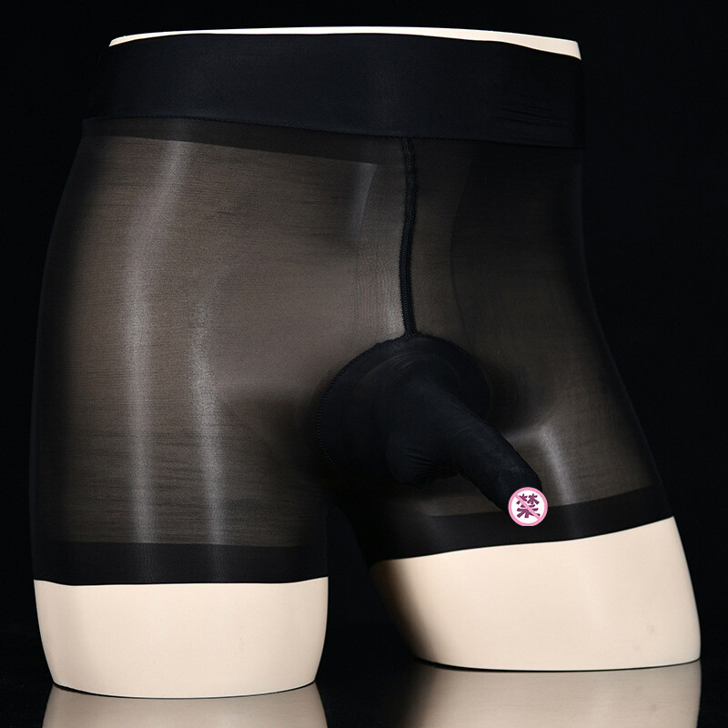 Mens Sexy Sheer Oil Shiny Panties Shorts Glossy Underwear Pantyhose Boxer Brief