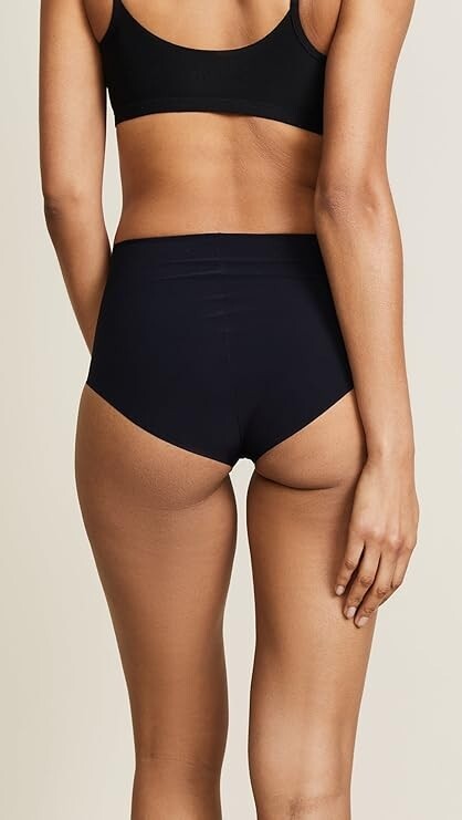 commando E2919 Women’s Classic High Rise Panties, Black, M-L